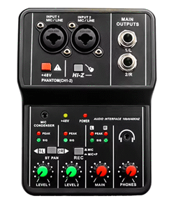 MINI PROFESSIONAL 2 CHANNELS AUDIO MIXER LVMX12