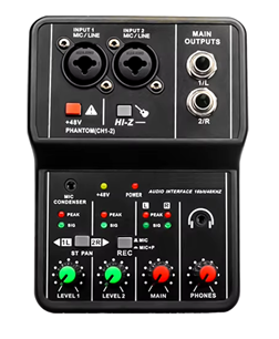 MINI PROFESSIONAL 2 CHANNELS AUDIO MIXER LVMX12
